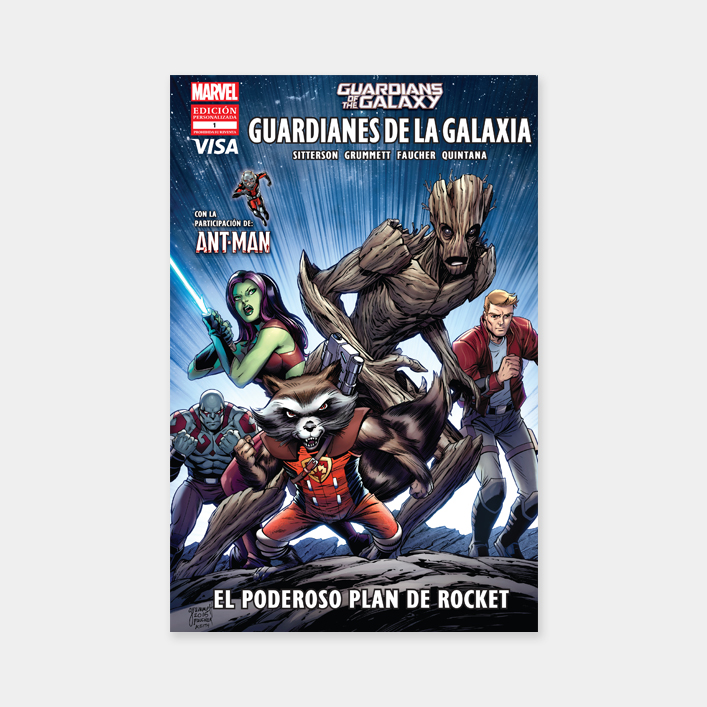 Colorido póster de la película Guardianes de la Galaxia Vol 2, con los personajes icónicos en acción.
