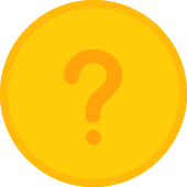 Un círculo amarillo con un signo de interrogación, que simboliza incertidumbre o investigación.