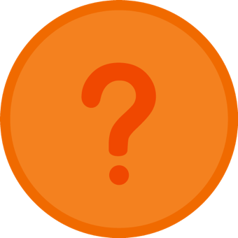 Imagen de un signo de interrogación encerrado en un círculo naranja, que representa la indagación.